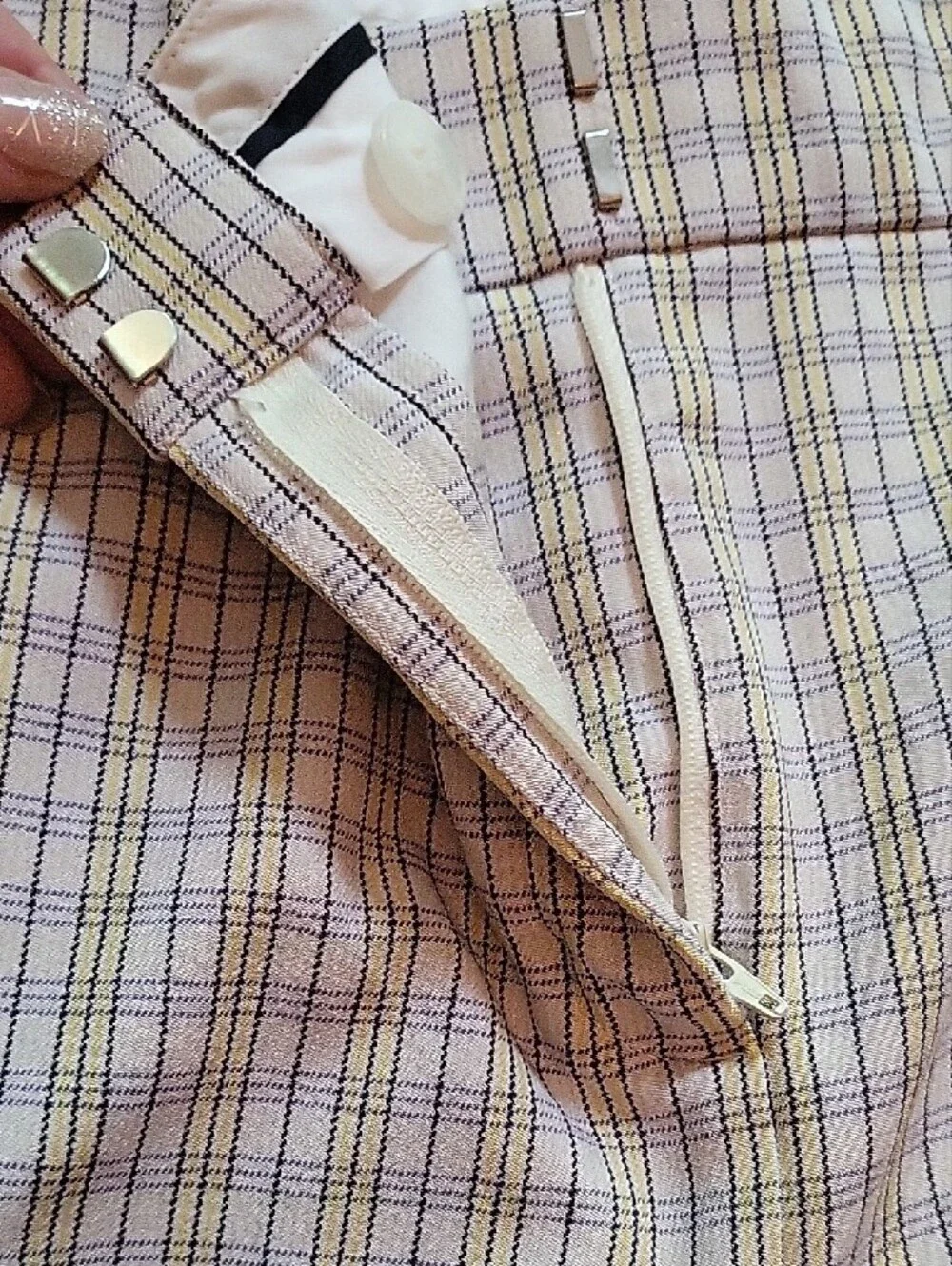 NWOT Tory Burch Stretch Twill Cropped Plaid Golf Pants